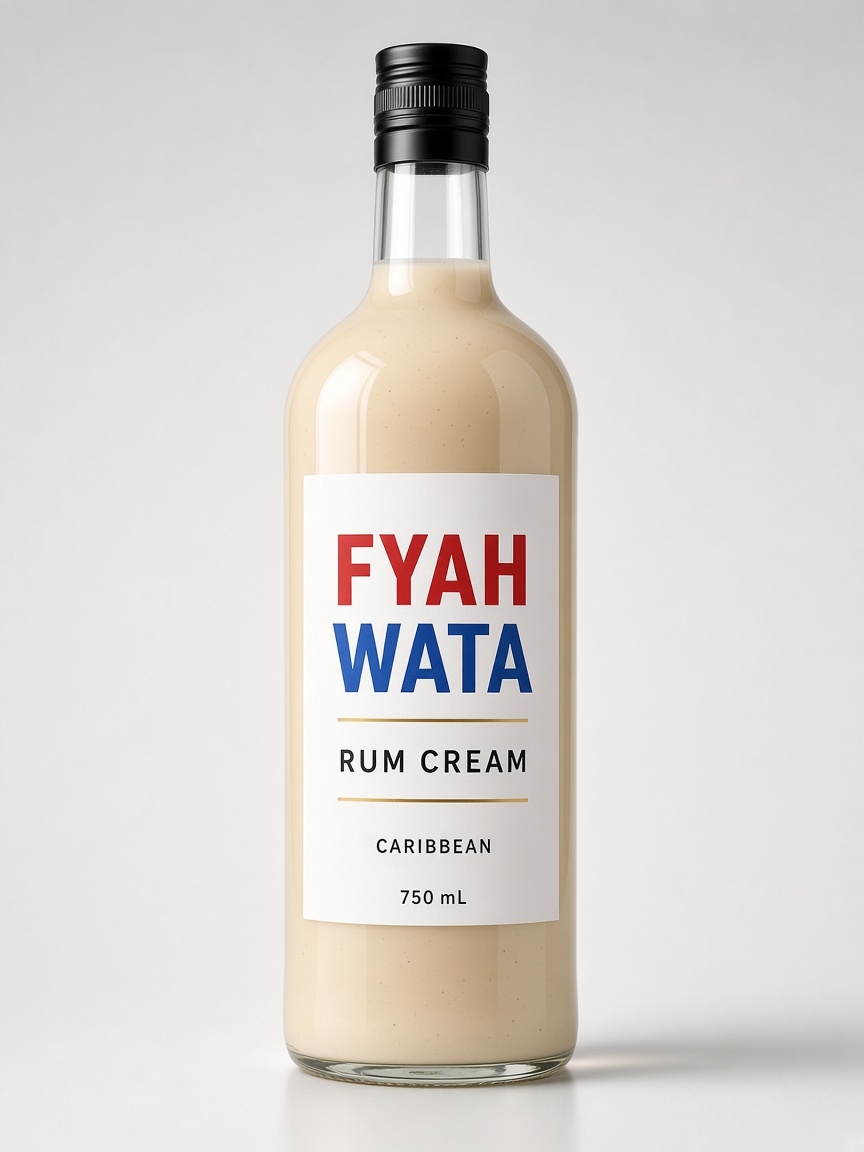 FYAH WATA Rum Cream 750 mL bottle